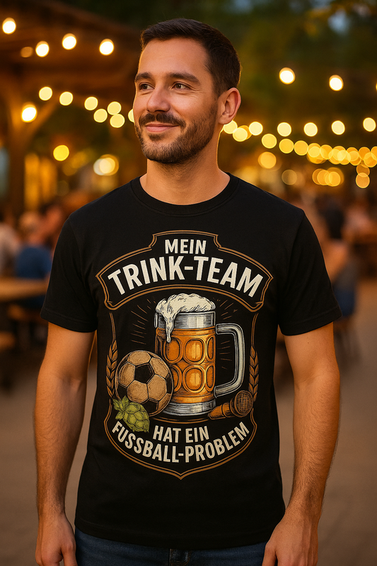 Mein Trinkteam Hat Ein Fußball Problem T018 Premium T-Shirt