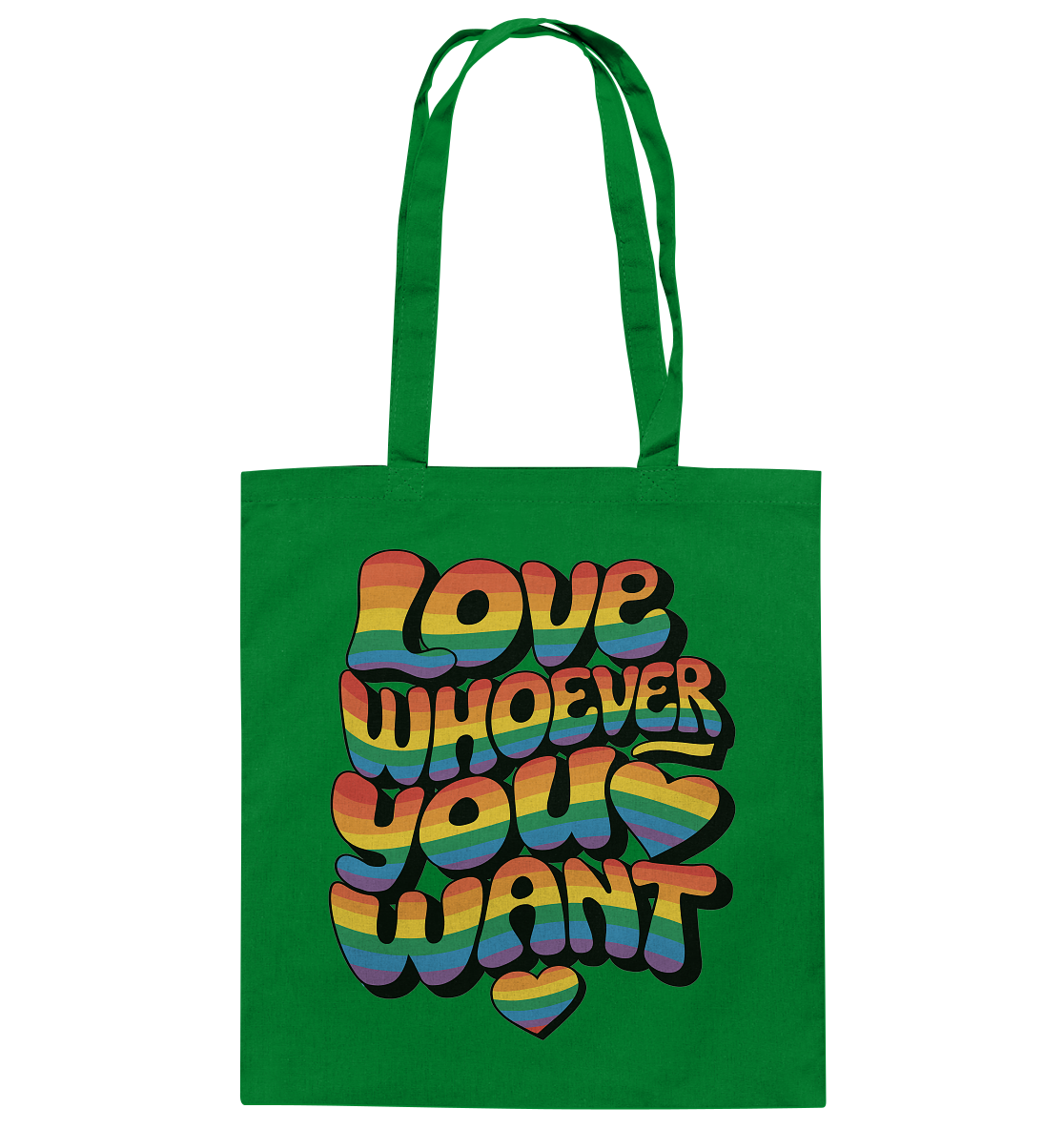 "Love whoever you want" – LGBTQ-Design - Baumwolltasche