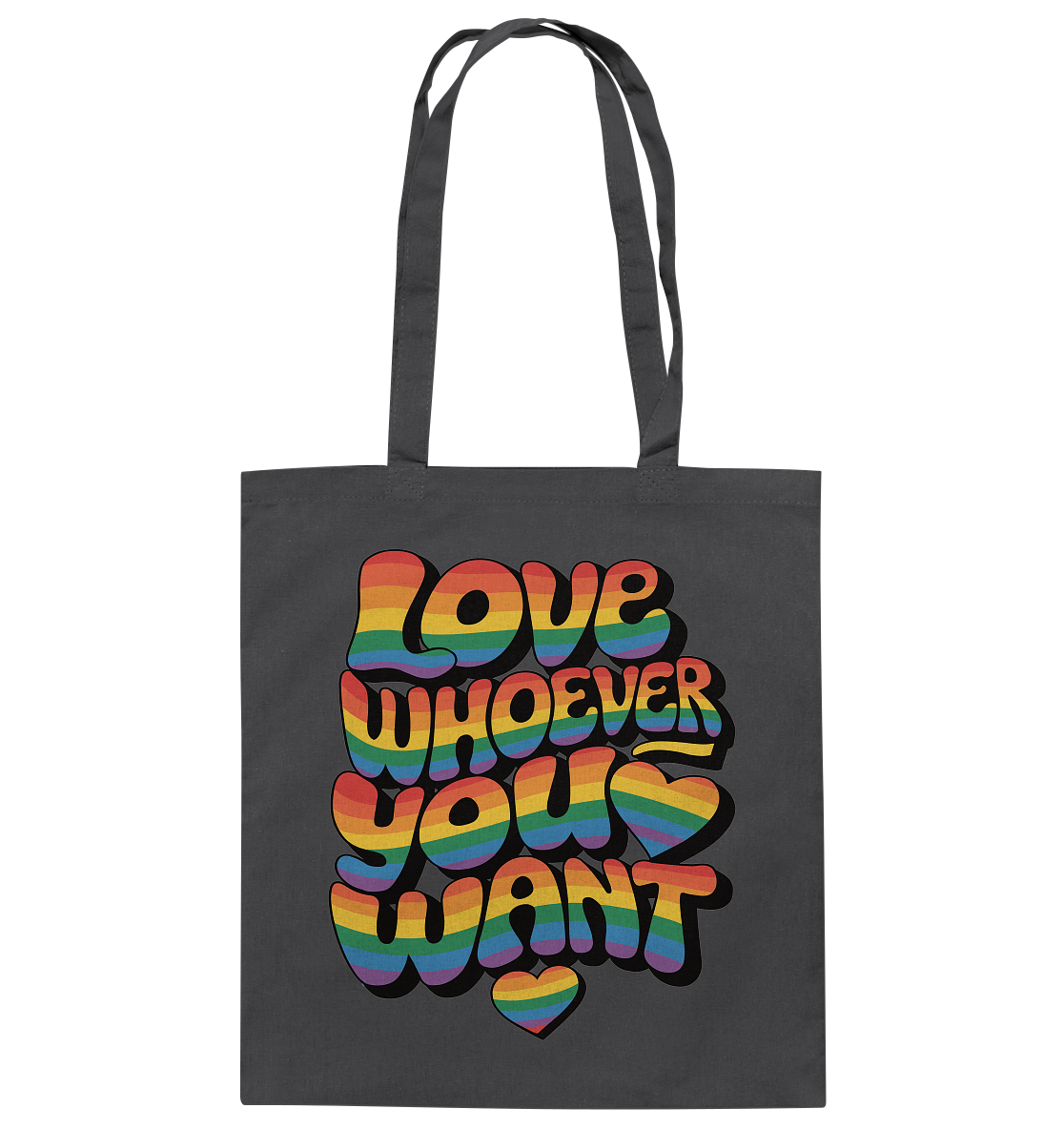 "Love whoever you want" – LGBTQ-Design - Baumwolltasche