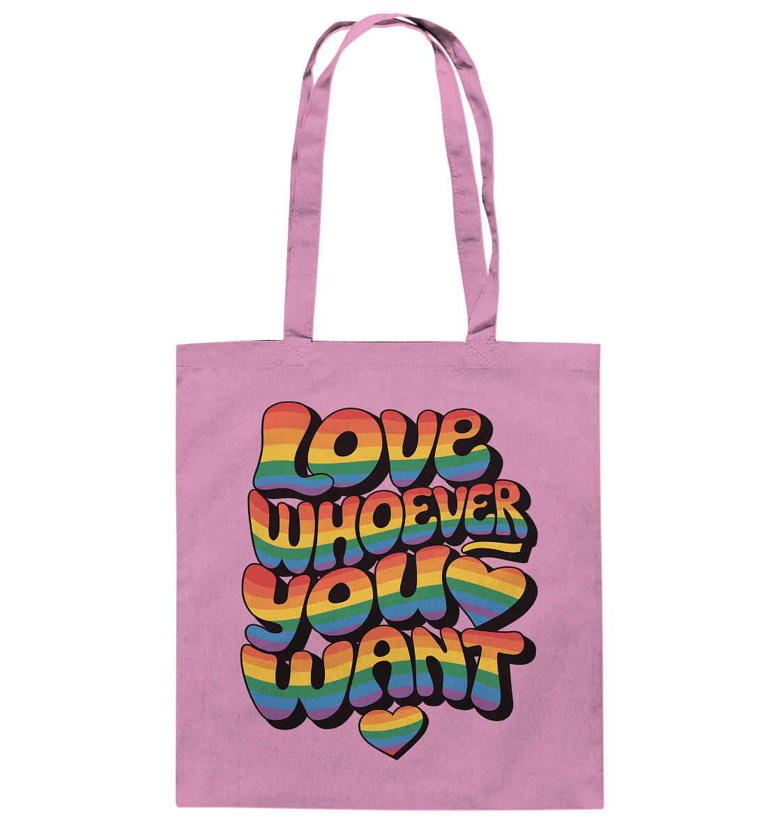 "Love whoever you want" – LGBTQ-Design - Baumwolltasche