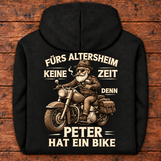 Fürs Altersheim keine Zeit lustiger Rentner personalisiert Premium Hoodie