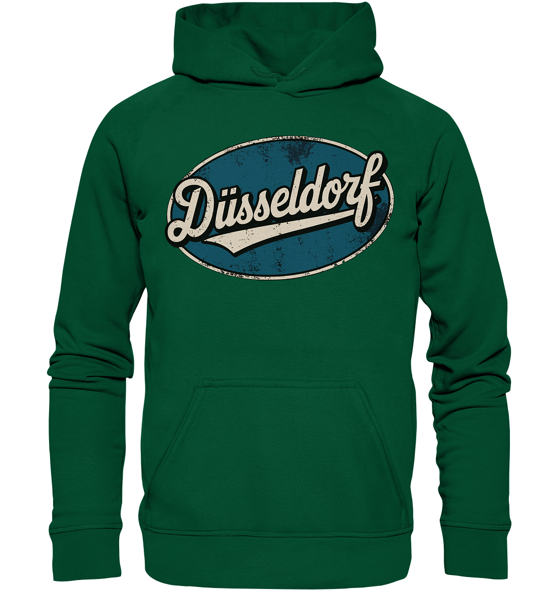 Düsseldorf Logo Retro – Stilvolle Nostalgie trifft modernen Look - Basic Unisex Hoodie