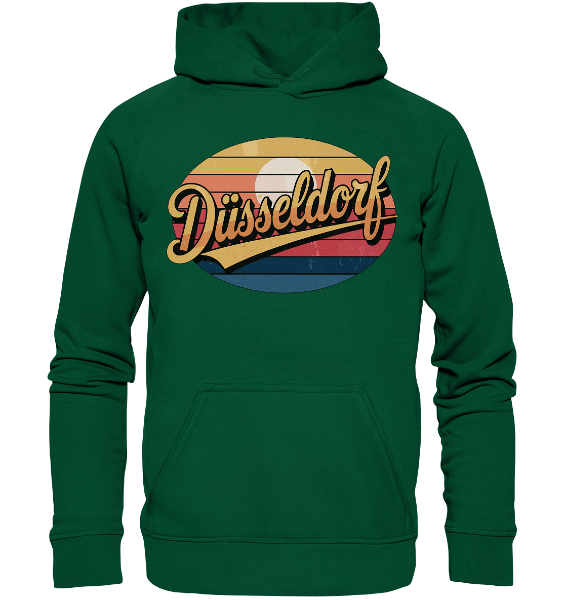 Düsseldorf Logo Retro – Stilvolle Nostalgie trifft modernen Look - Basic Unisex Hoodie