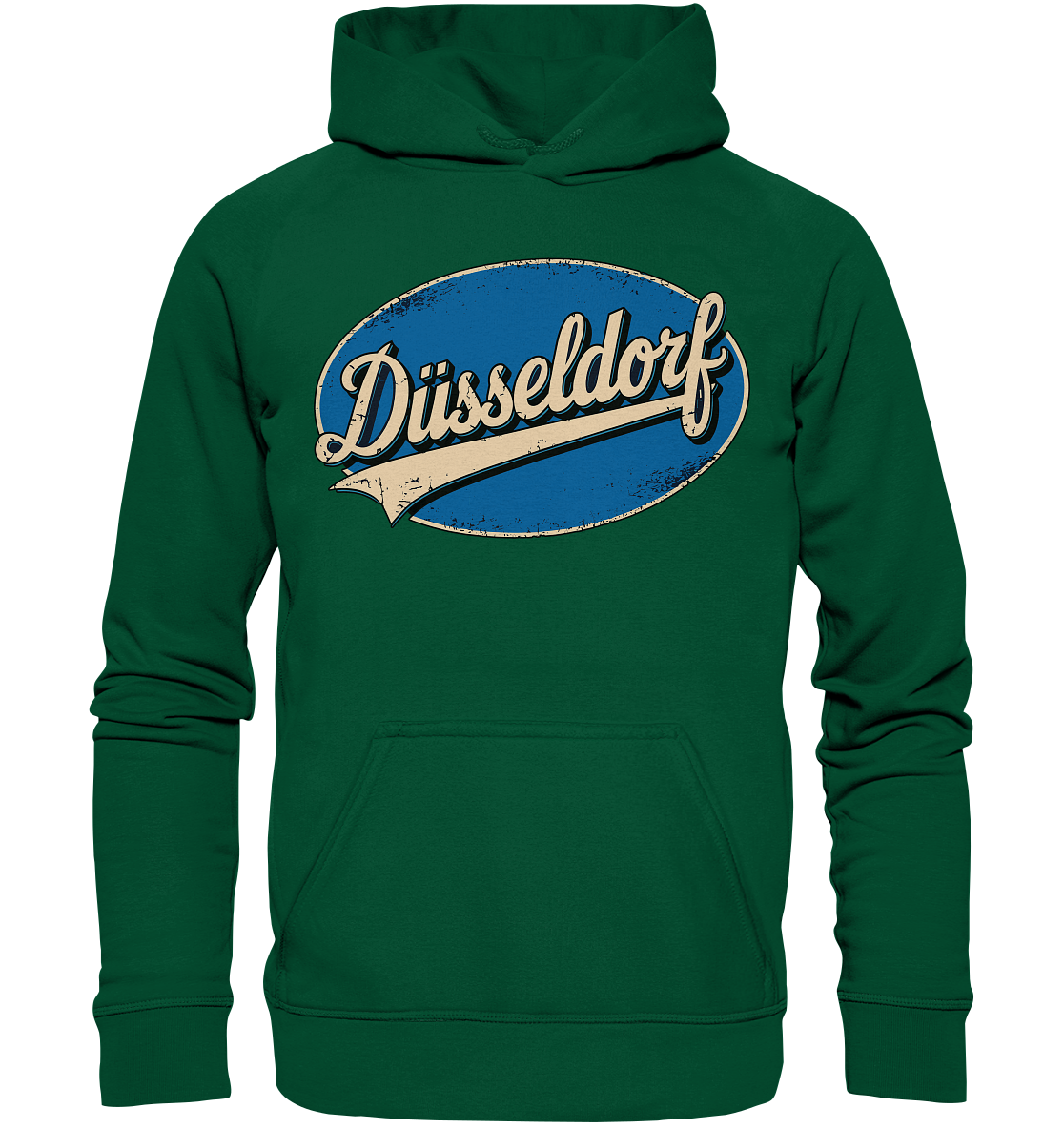 Düsseldorf Logo Retro – Stilvolle Nostalgie trifft modernen Look - Basic Unisex Hoodie