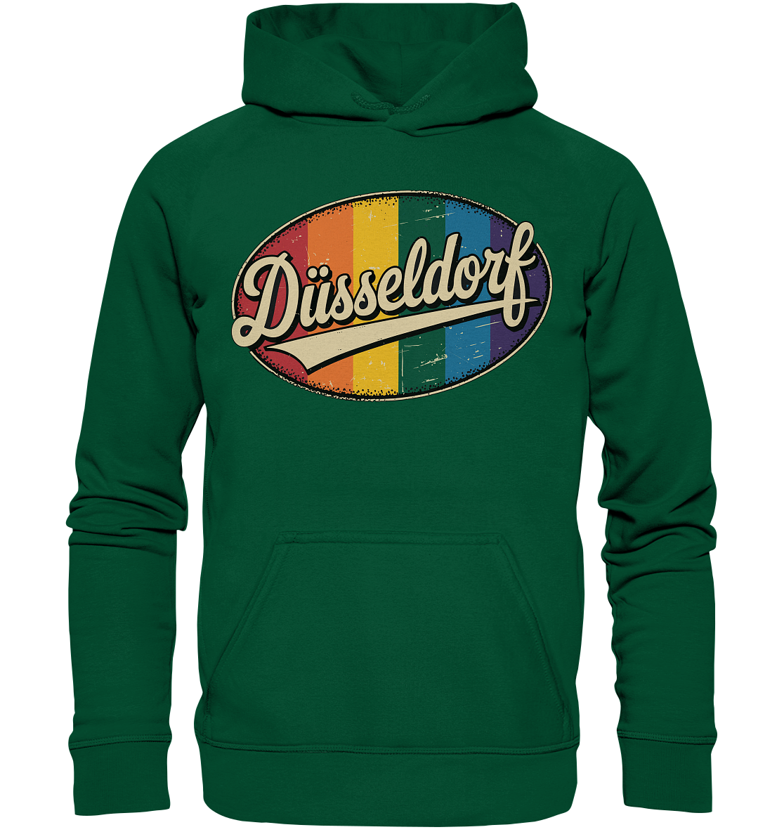 Düsseldorf Logo Retro – Stilvolle Nostalgie trifft modernen Look - Basic Unisex Hoodie