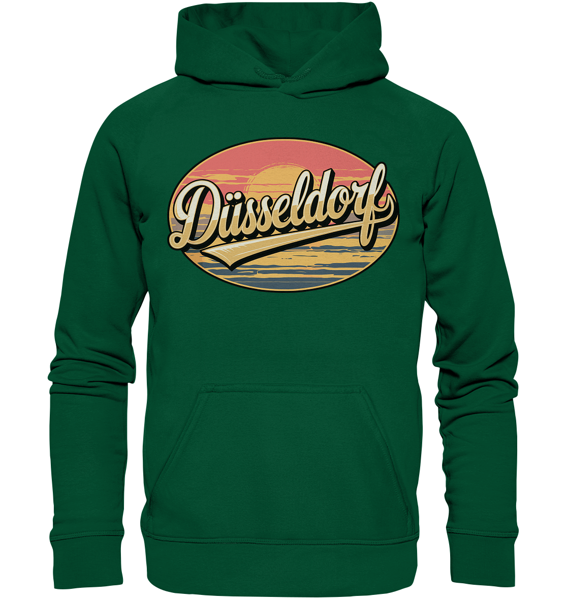 Düsseldorf Logo Retro – Stilvolle Nostalgie trifft modernen Look - Basic Unisex Hoodie