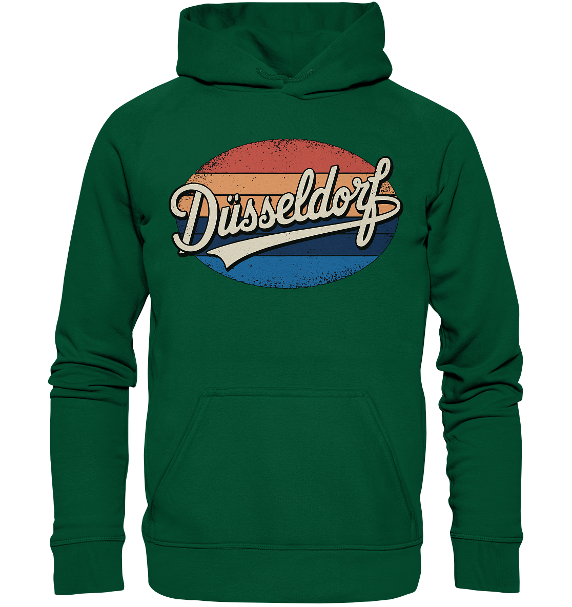 Düsseldorf Logo Retro – Stilvolle Nostalgie trifft modernen Look - Basic Unisex Hoodie