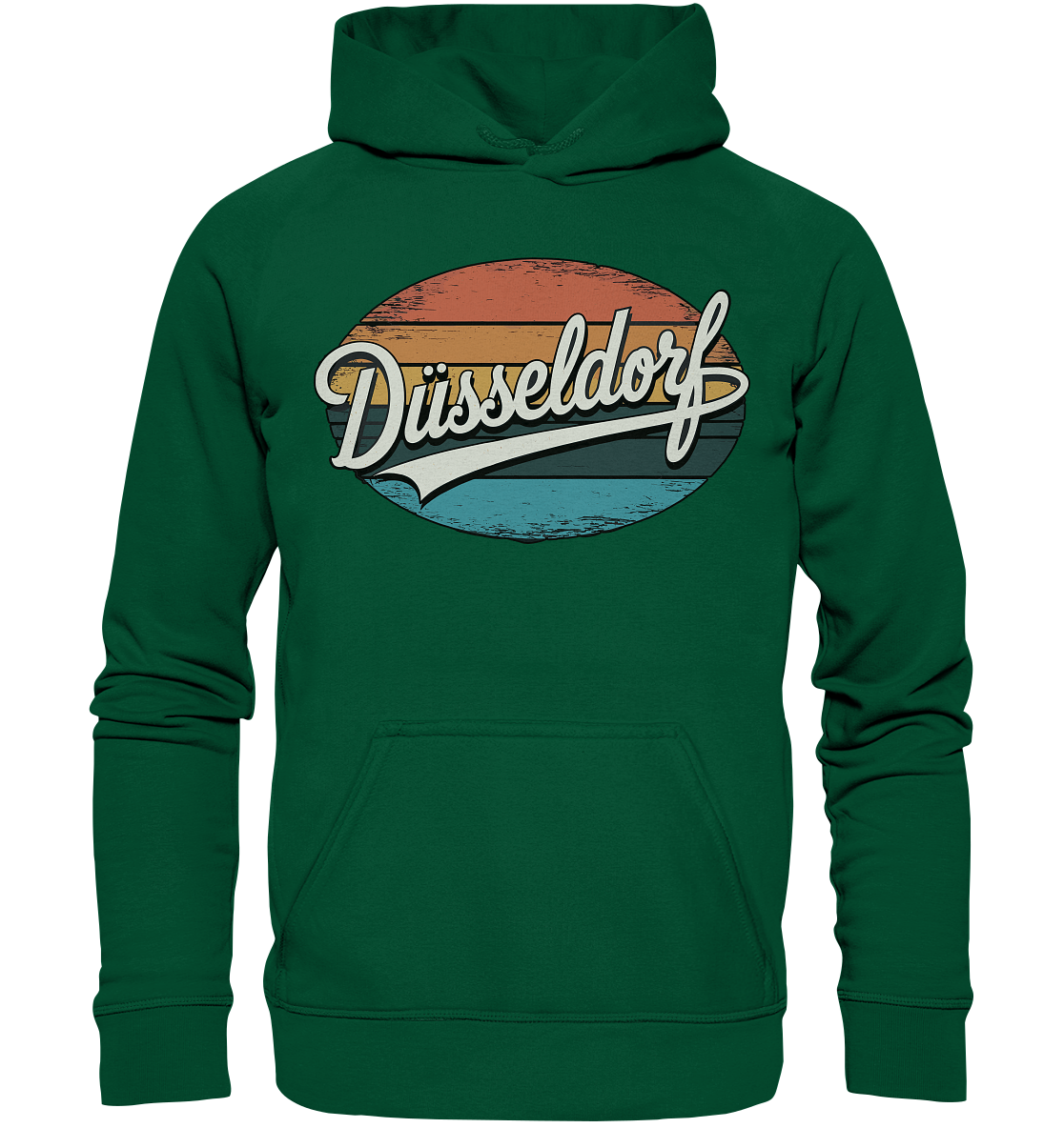 Düsseldorf Logo Retro – Stilvolle Nostalgie trifft modernen Look - Basic Unisex Hoodie