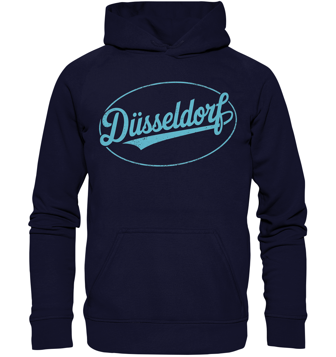 Düsseldorf Logo Retro – Stilvolle Nostalgie trifft modernen Look - Basic Unisex Hoodie