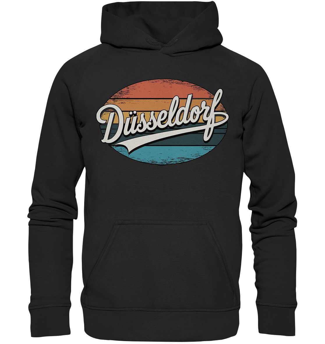 Düsseldorf Logo Retro – Stilvolle Nostalgie trifft modernen Look - Basic Unisex Hoodie