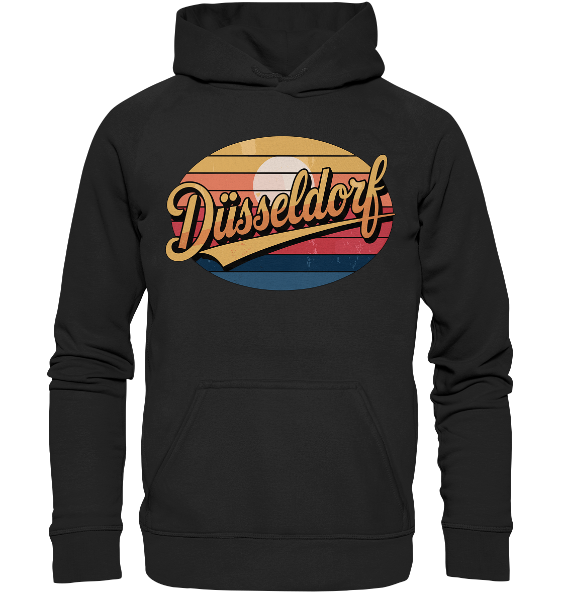 Düsseldorf Logo Retro – Stilvolle Nostalgie trifft modernen Look - Basic Unisex Hoodie