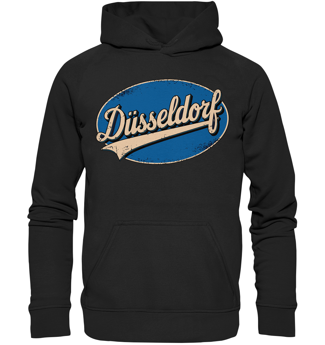 Düsseldorf Logo Retro – Stilvolle Nostalgie trifft modernen Look - Basic Unisex Hoodie
