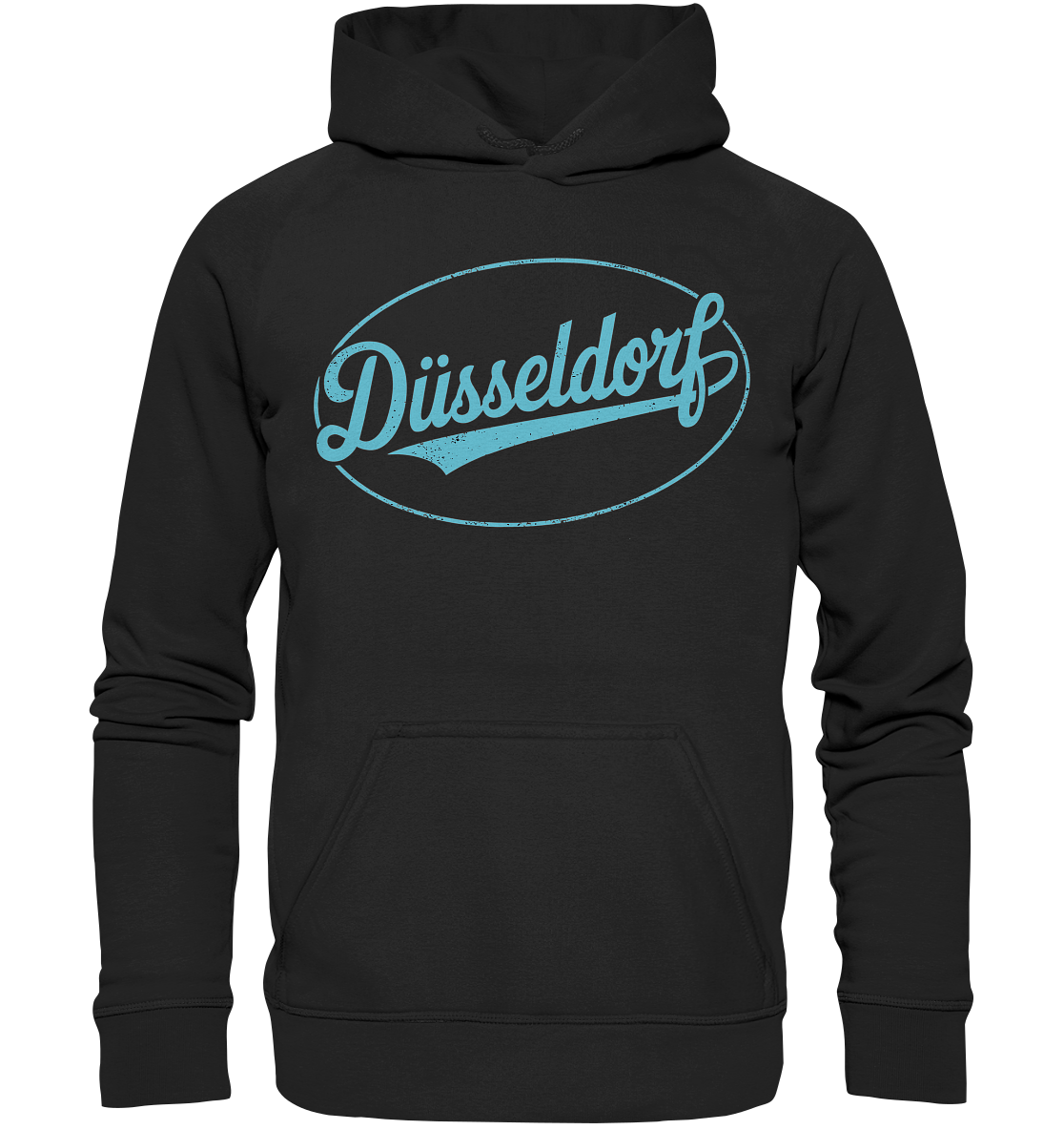 Düsseldorf Logo Retro – Stilvolle Nostalgie trifft modernen Look - Basic Unisex Hoodie