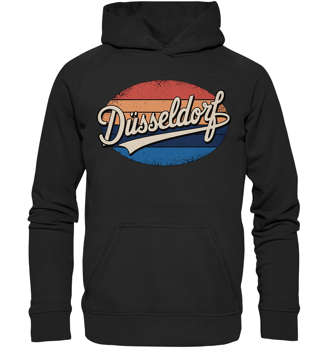 Düsseldorf Logo Retro – Stilvolle Nostalgie trifft modernen Look - Basic Unisex Hoodie