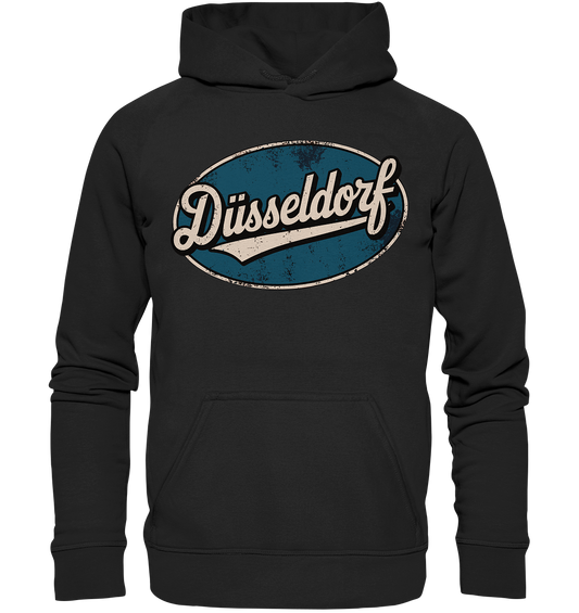 Düsseldorf Logo Retro – Stilvolle Nostalgie trifft modernen Look - Basic Unisex Hoodie