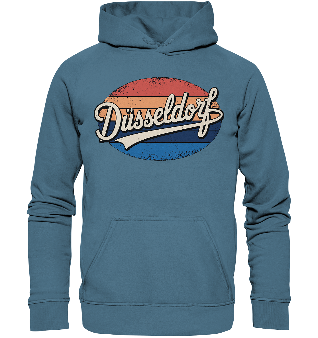 Düsseldorf Logo Retro – Stilvolle Nostalgie trifft modernen Look - Basic Unisex Hoodie