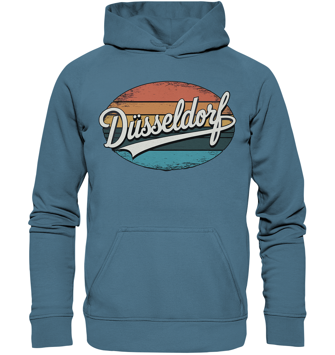 Düsseldorf Logo Retro – Stilvolle Nostalgie trifft modernen Look - Basic Unisex Hoodie
