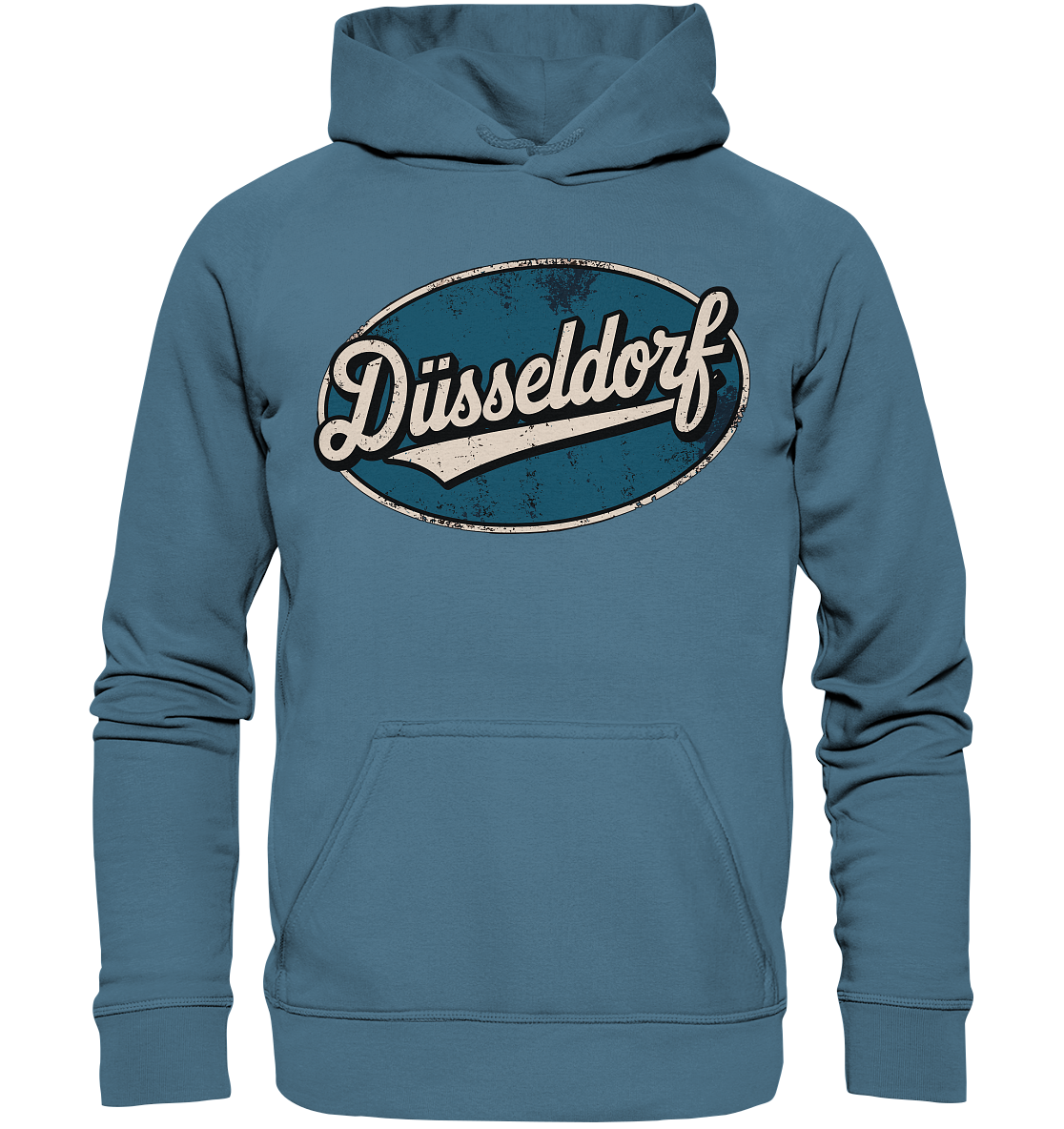 Düsseldorf Logo Retro – Stilvolle Nostalgie trifft modernen Look - Basic Unisex Hoodie