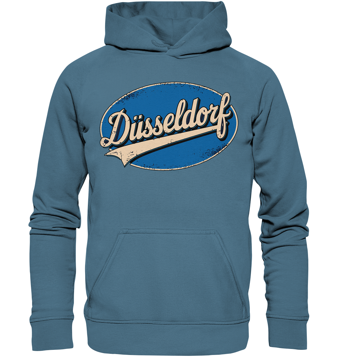 Düsseldorf Logo Retro – Stilvolle Nostalgie trifft modernen Look - Basic Unisex Hoodie