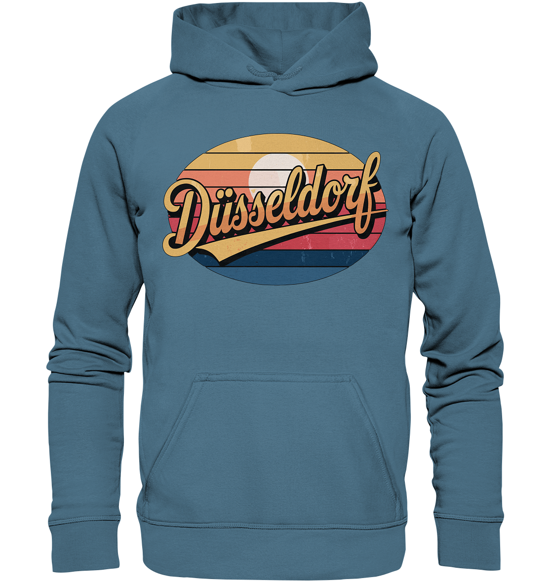 Düsseldorf Logo Retro – Stilvolle Nostalgie trifft modernen Look - Basic Unisex Hoodie