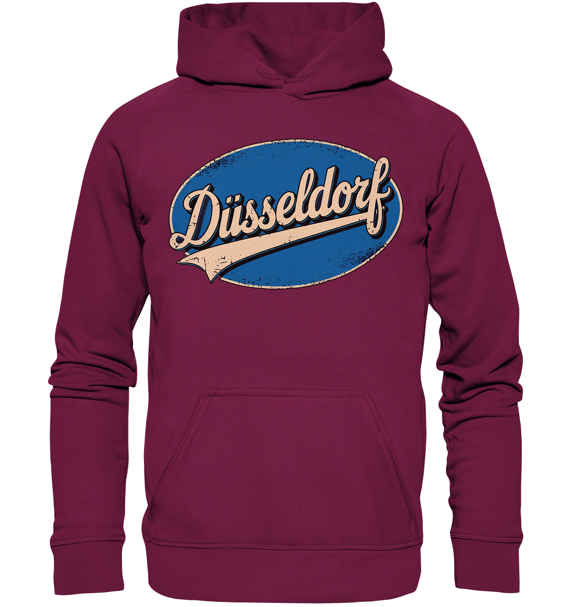 Düsseldorf Logo Retro – Stilvolle Nostalgie trifft modernen Look - Basic Unisex Hoodie