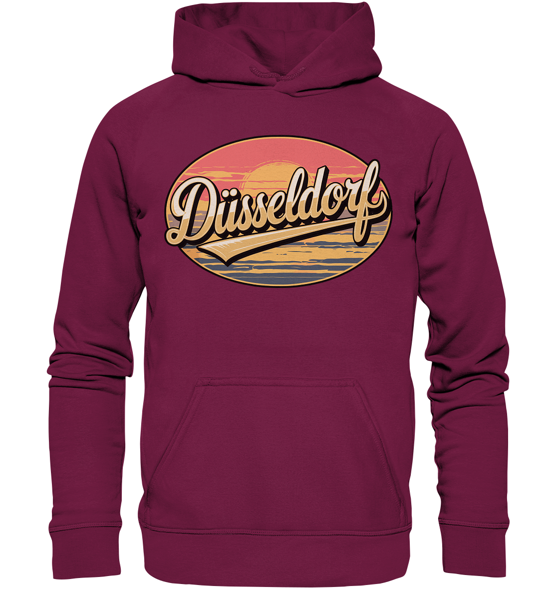 Düsseldorf Logo Retro – Stilvolle Nostalgie trifft modernen Look - Basic Unisex Hoodie