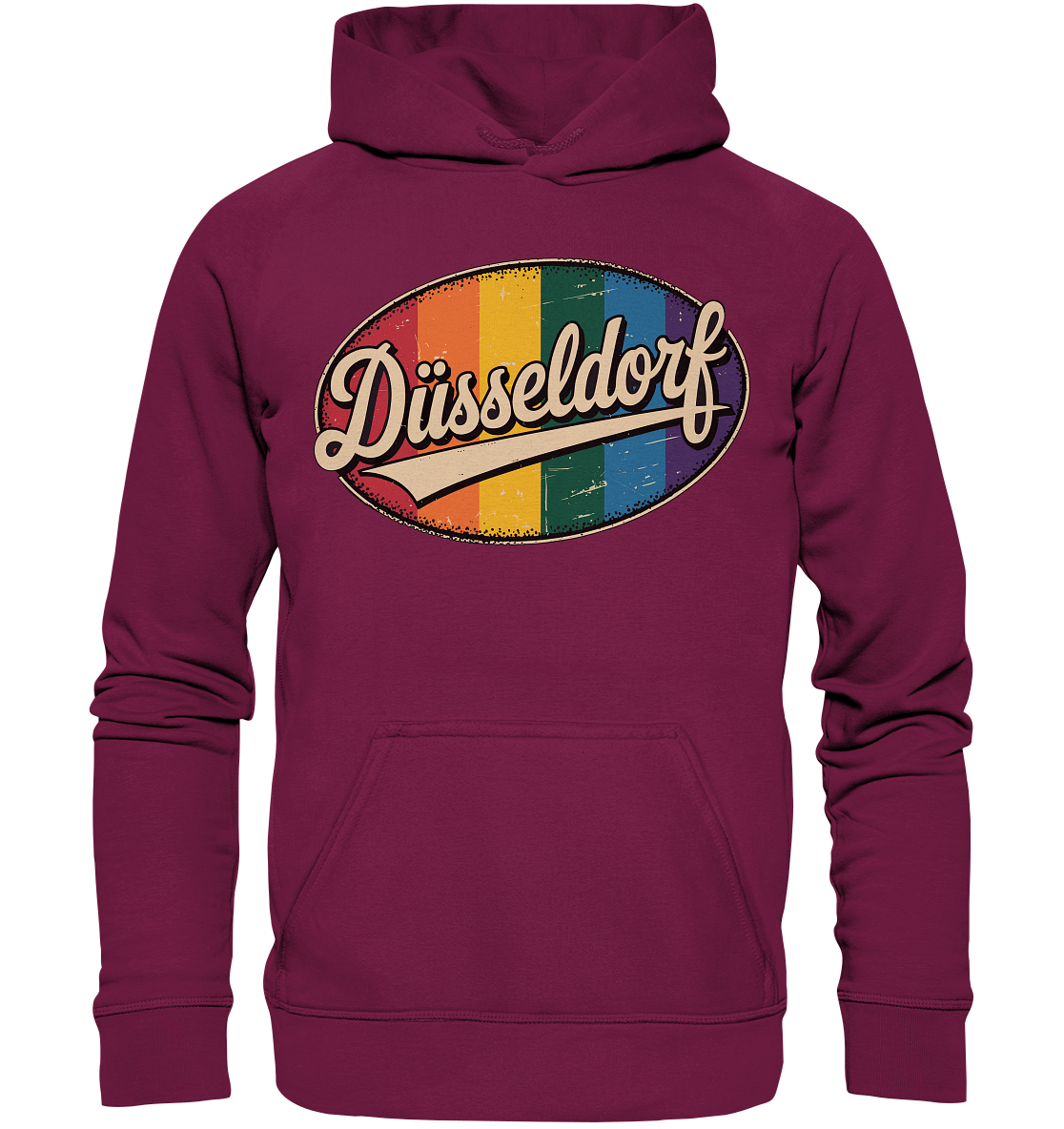 Düsseldorf Logo Retro – Stilvolle Nostalgie trifft modernen Look - Basic Unisex Hoodie