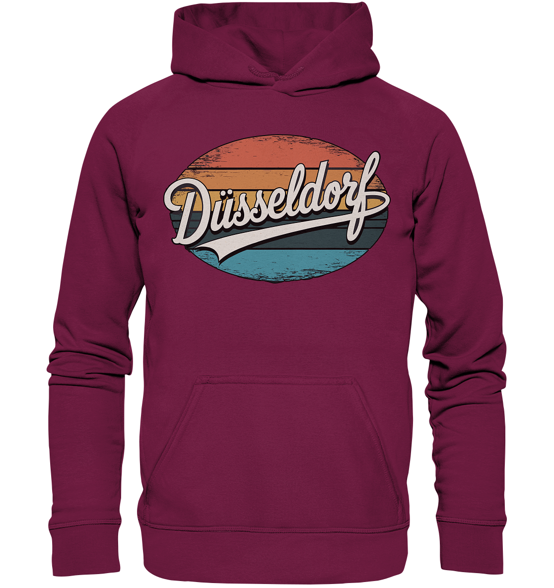 Düsseldorf Logo Retro – Stilvolle Nostalgie trifft modernen Look - Basic Unisex Hoodie