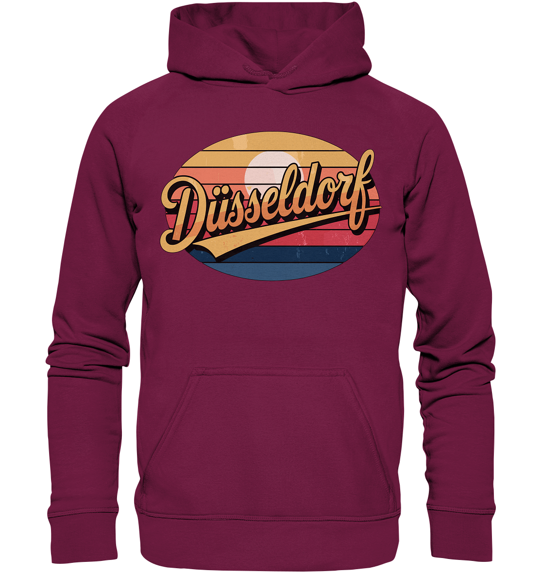 Düsseldorf Logo Retro – Stilvolle Nostalgie trifft modernen Look - Basic Unisex Hoodie