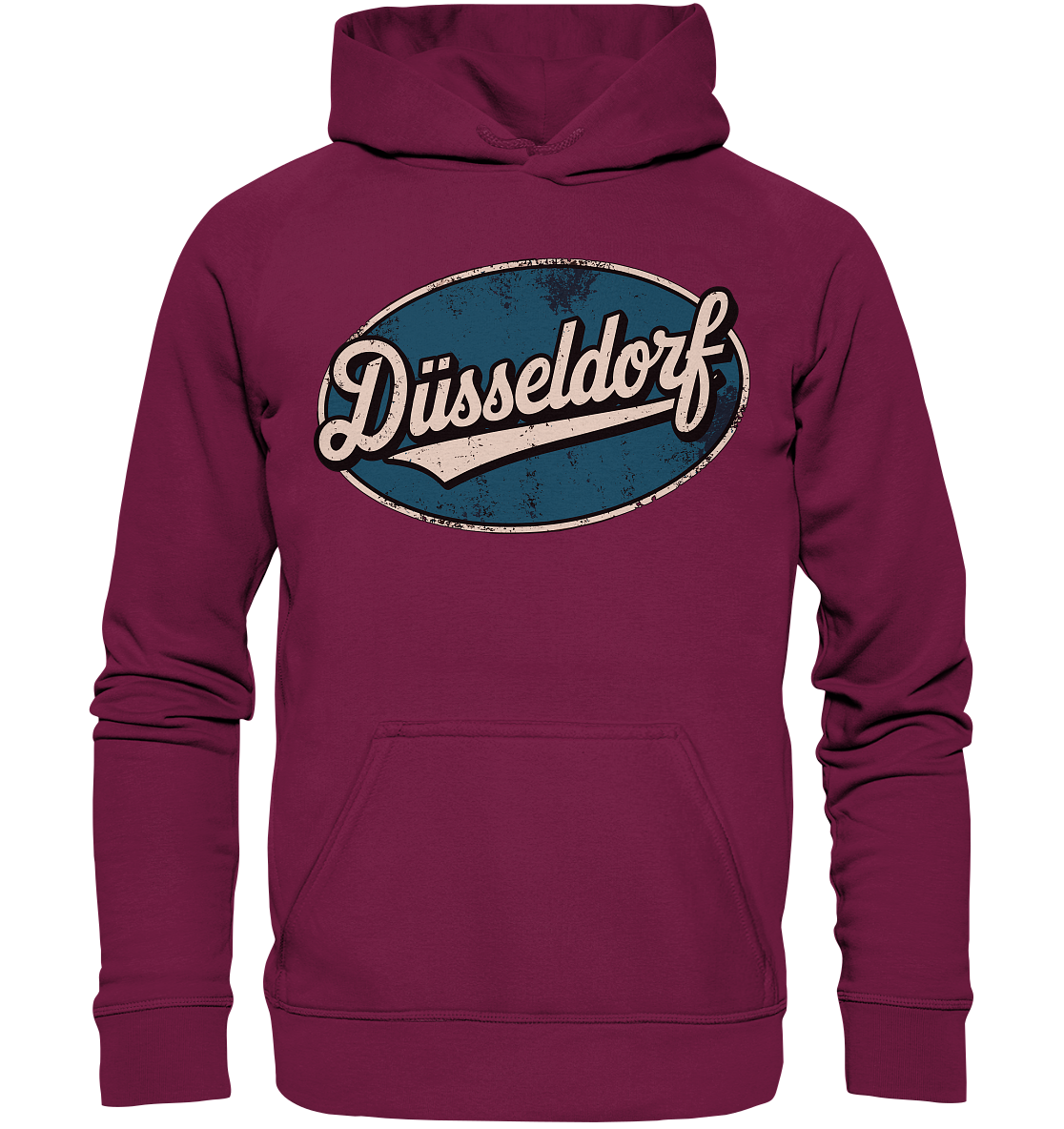 Düsseldorf Logo Retro – Stilvolle Nostalgie trifft modernen Look - Basic Unisex Hoodie