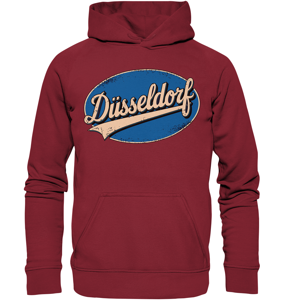 Düsseldorf Logo Retro – Stilvolle Nostalgie trifft modernen Look - Basic Unisex Hoodie