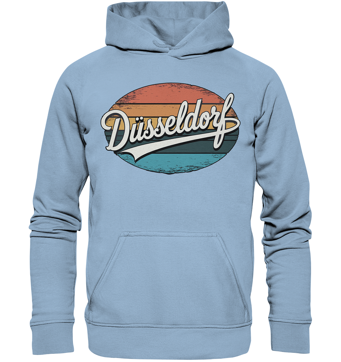 Düsseldorf Logo Retro – Stilvolle Nostalgie trifft modernen Look - Basic Unisex Hoodie