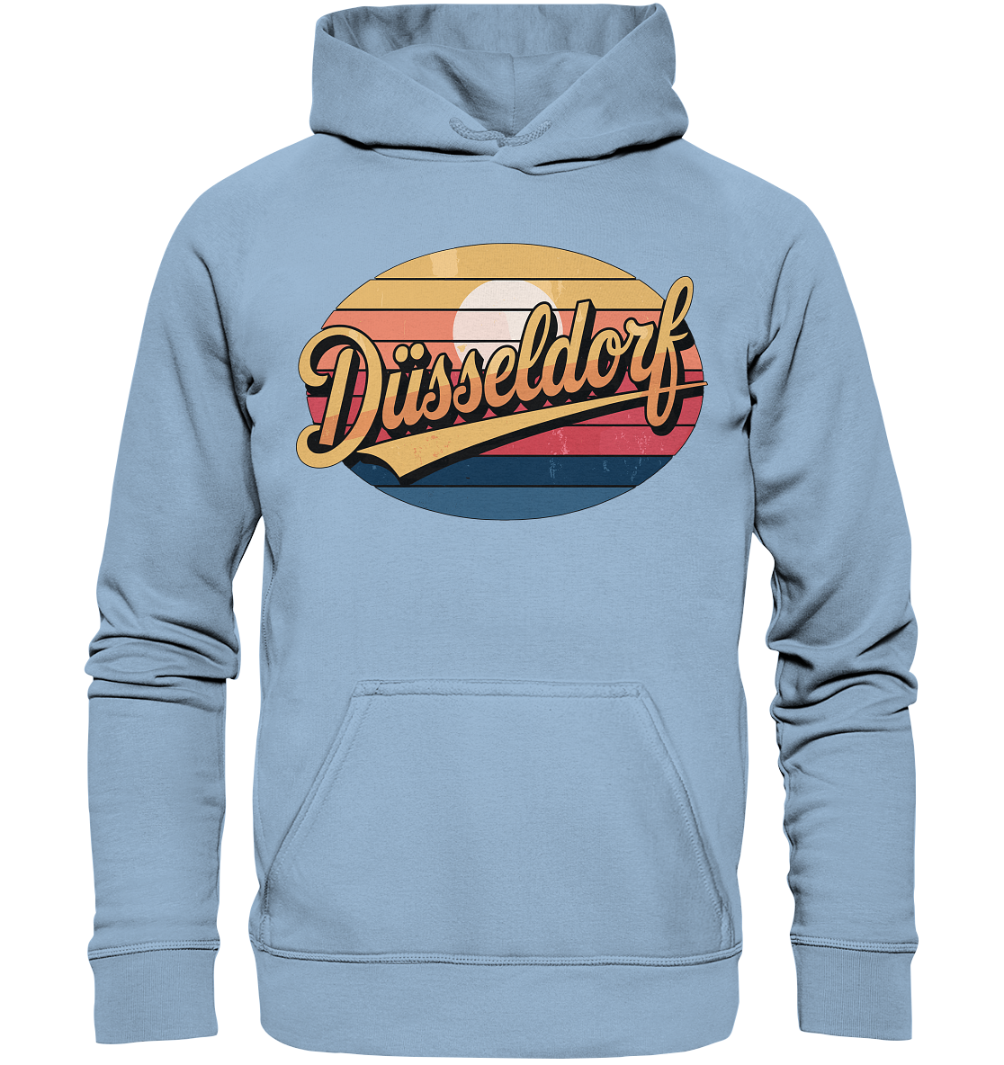 Düsseldorf Logo Retro – Stilvolle Nostalgie trifft modernen Look - Basic Unisex Hoodie