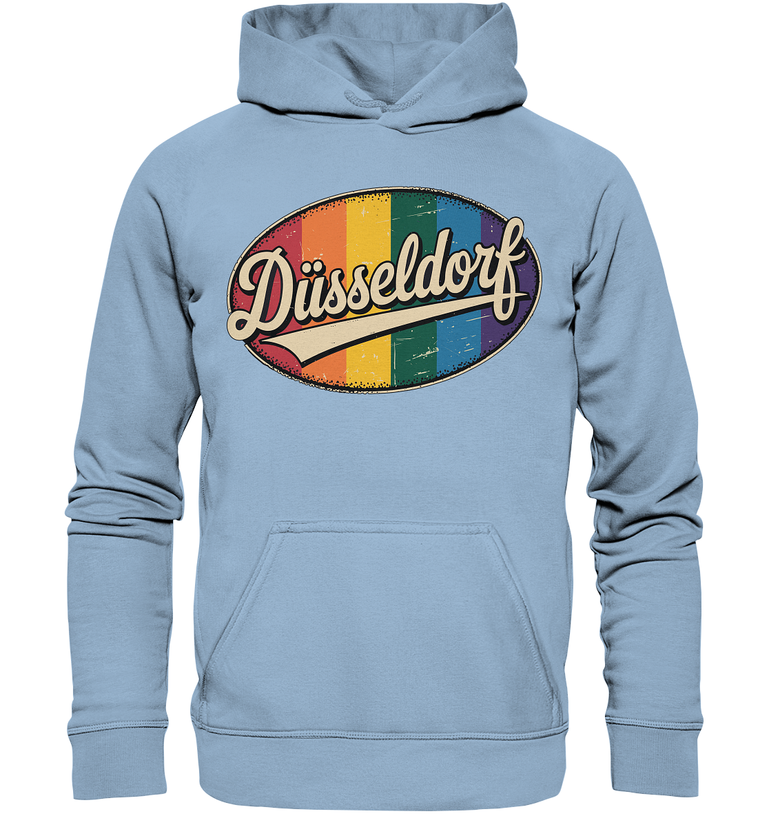 Düsseldorf Logo Retro – Stilvolle Nostalgie trifft modernen Look - Basic Unisex Hoodie