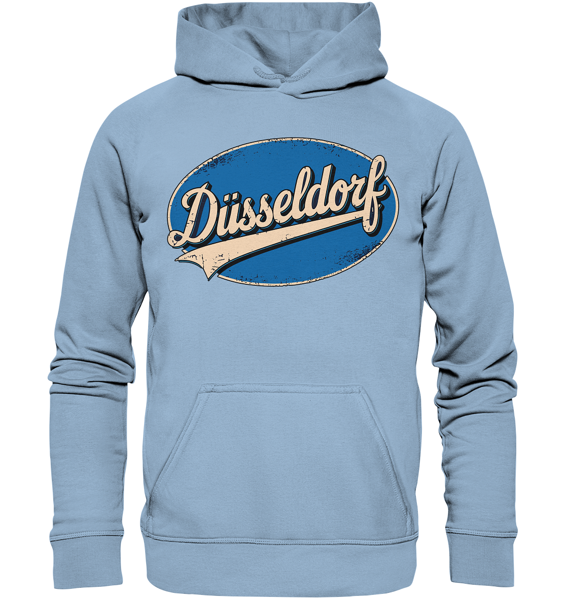 Düsseldorf Logo Retro – Stilvolle Nostalgie trifft modernen Look - Basic Unisex Hoodie