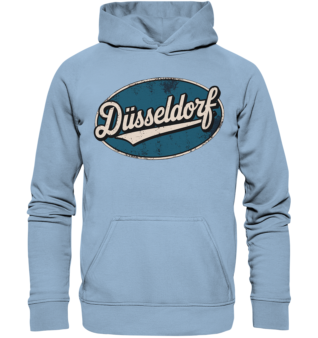 Düsseldorf Logo Retro – Stilvolle Nostalgie trifft modernen Look - Basic Unisex Hoodie