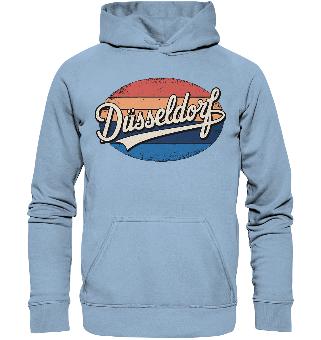 Düsseldorf Logo Retro – Stilvolle Nostalgie trifft modernen Look - Basic Unisex Hoodie