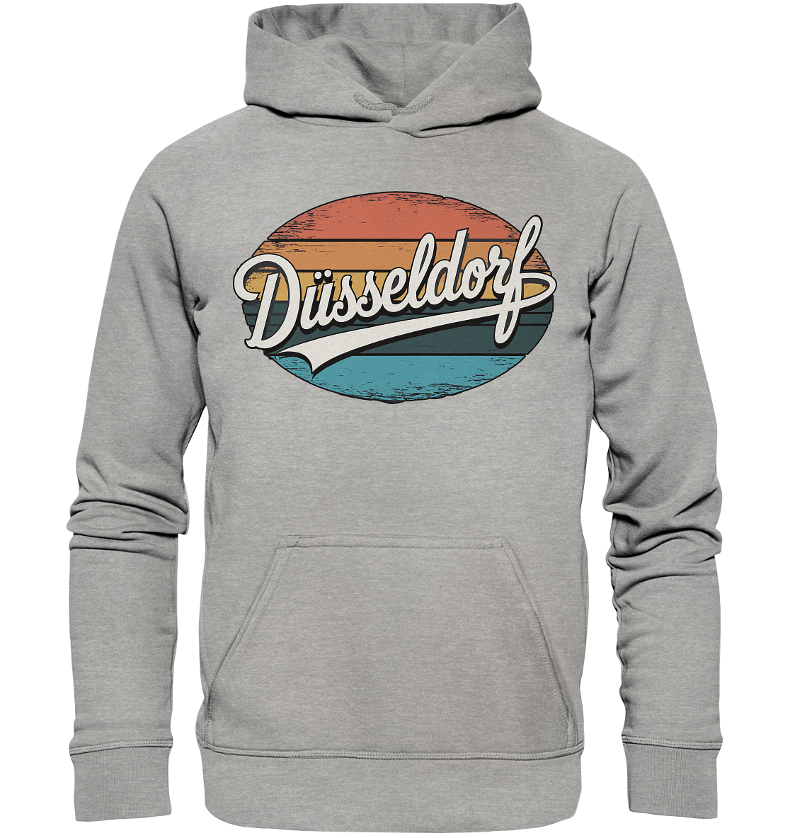 Düsseldorf Logo Retro – Stilvolle Nostalgie trifft modernen Look - Basic Unisex Hoodie
