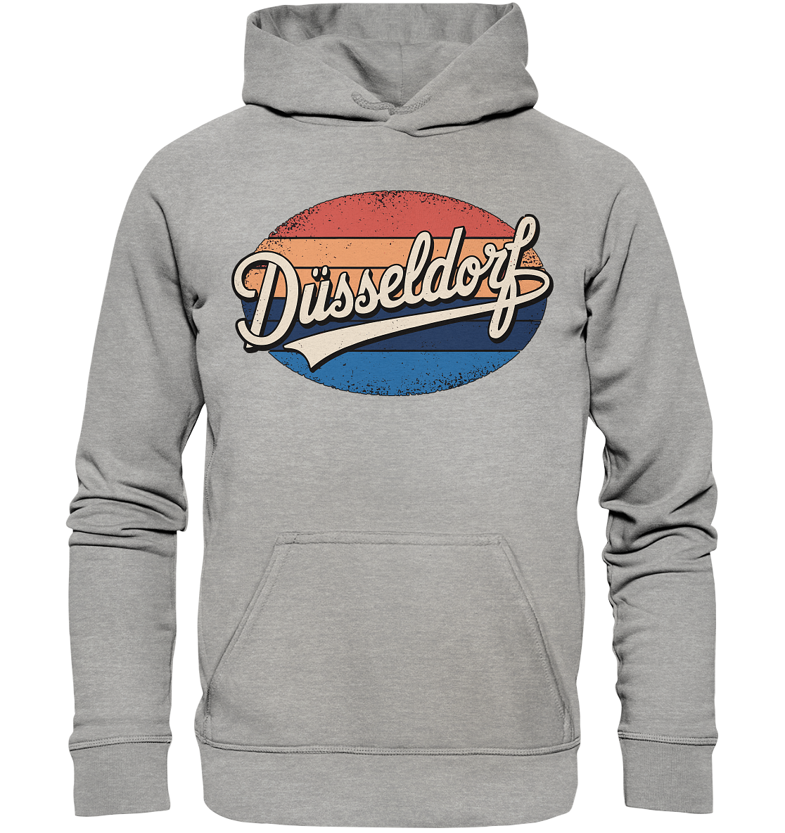 Düsseldorf Logo Retro – Stilvolle Nostalgie trifft modernen Look - Basic Unisex Hoodie