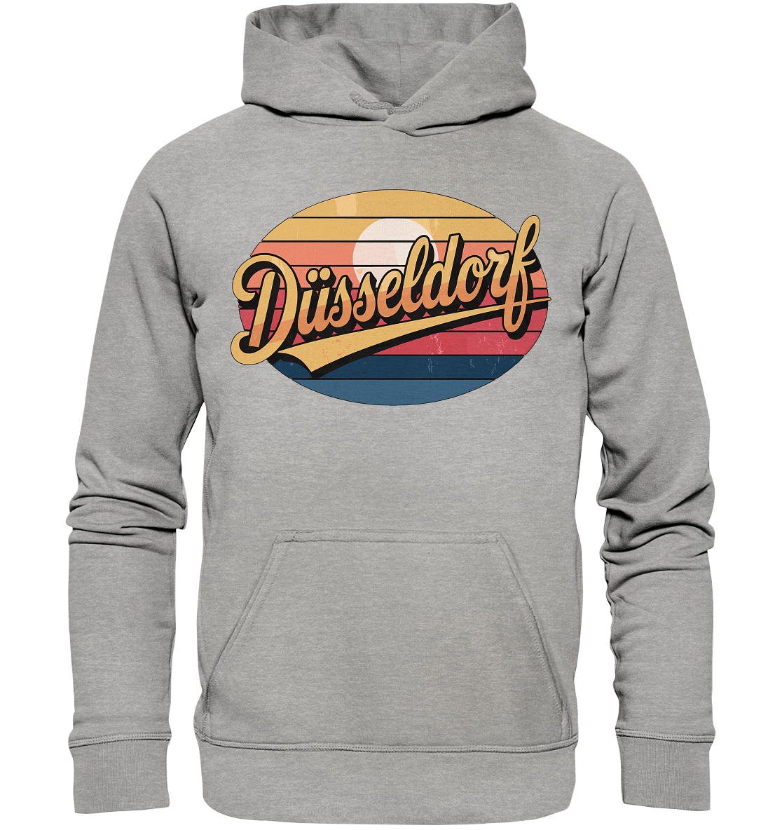 Düsseldorf Logo Retro – Stilvolle Nostalgie trifft modernen Look - Basic Unisex Hoodie