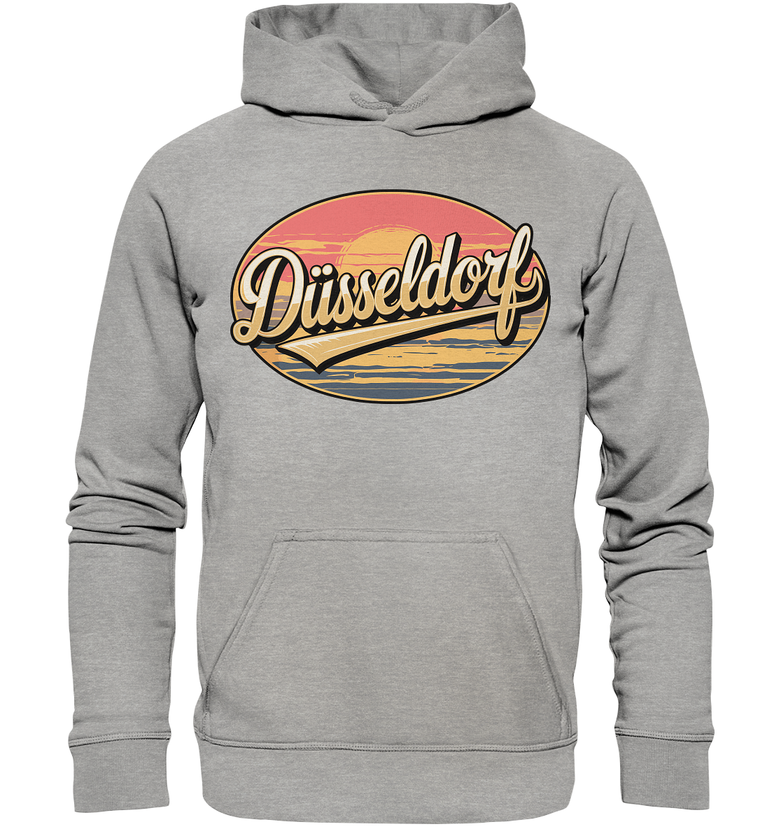Düsseldorf Logo Retro – Stilvolle Nostalgie trifft modernen Look - Basic Unisex Hoodie