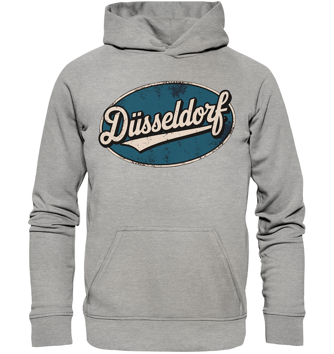Düsseldorf Logo Retro – Stilvolle Nostalgie trifft modernen Look - Basic Unisex Hoodie
