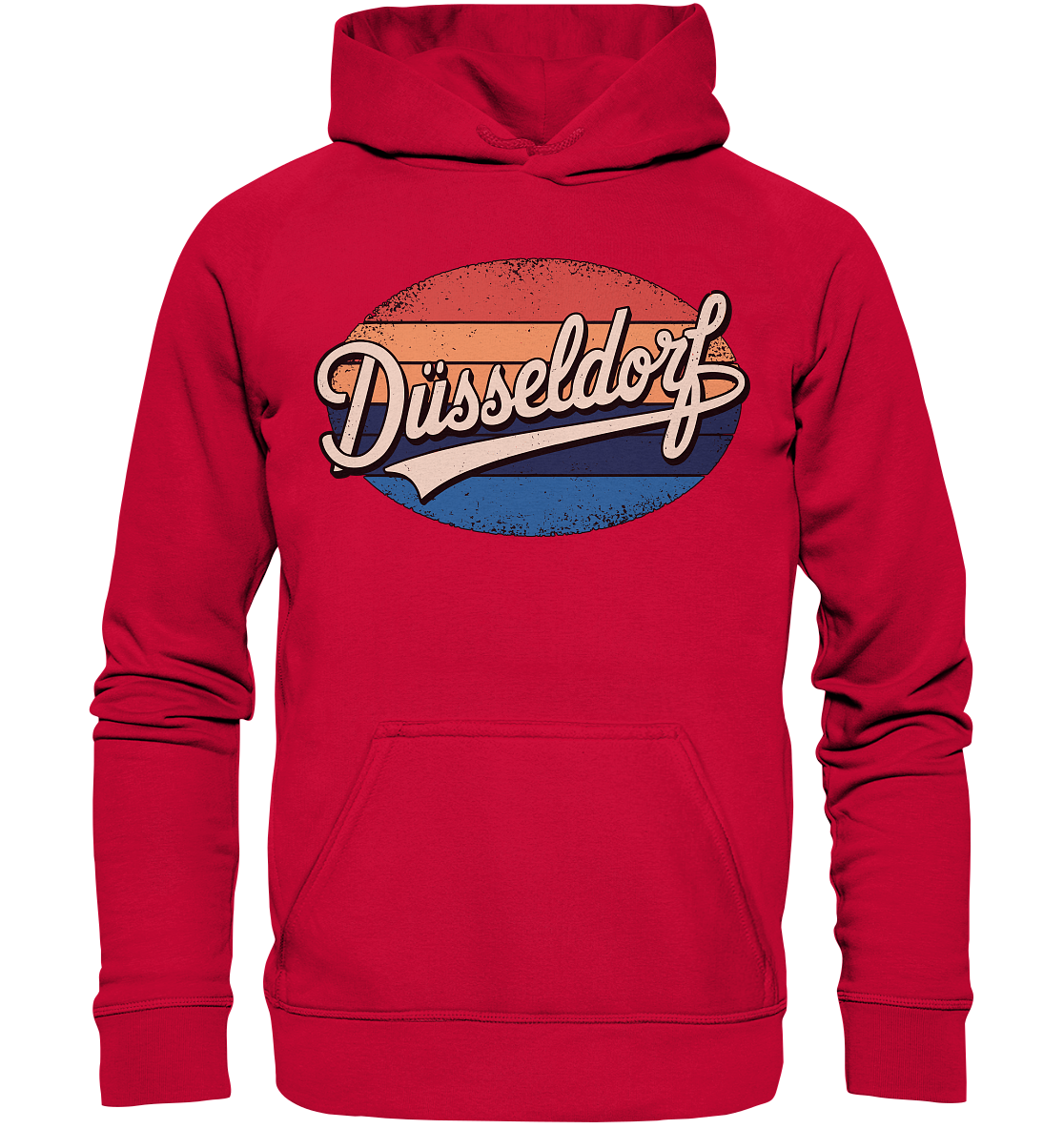 Düsseldorf Logo Retro – Stilvolle Nostalgie trifft modernen Look - Basic Unisex Hoodie