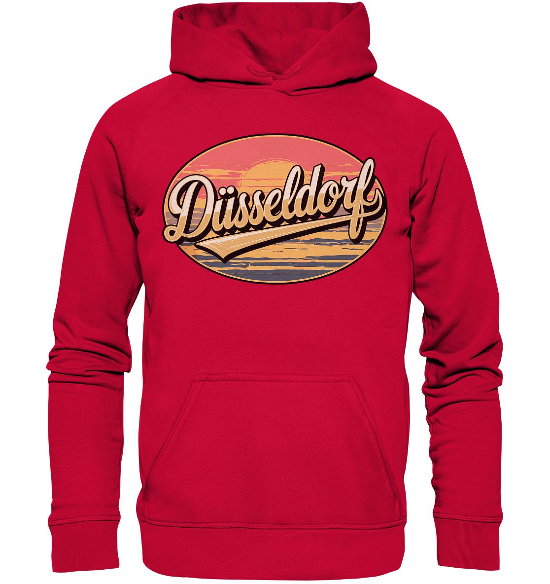 Düsseldorf Logo Retro – Stilvolle Nostalgie trifft modernen Look - Basic Unisex Hoodie