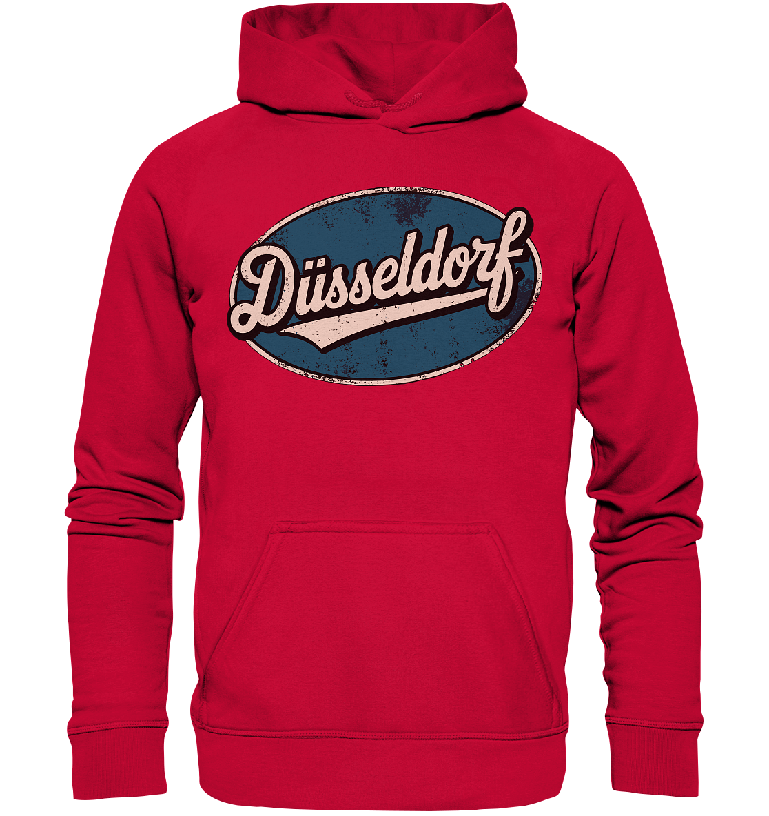 Düsseldorf Logo Retro – Stilvolle Nostalgie trifft modernen Look - Basic Unisex Hoodie