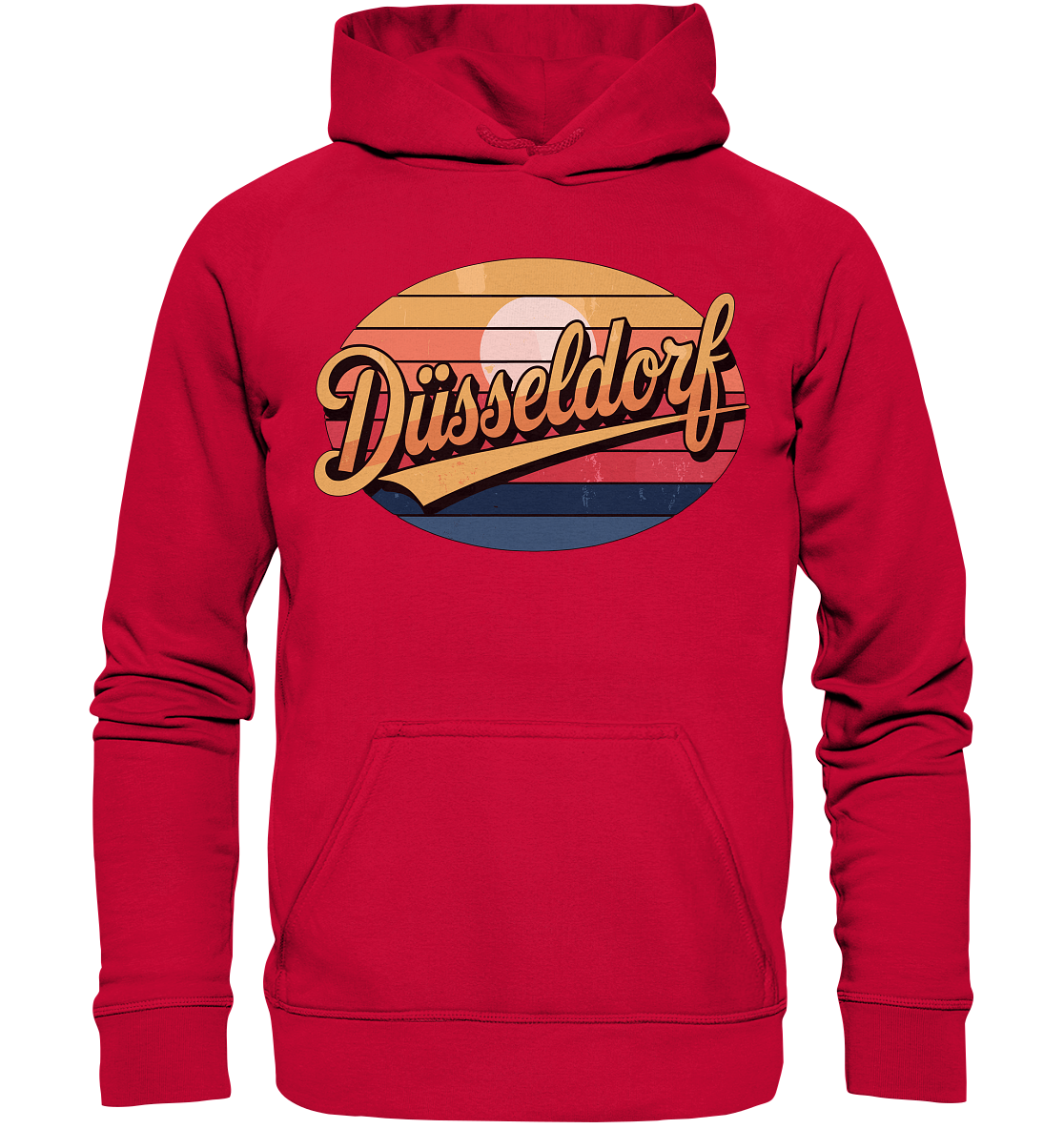 Düsseldorf Logo Retro – Stilvolle Nostalgie trifft modernen Look - Basic Unisex Hoodie