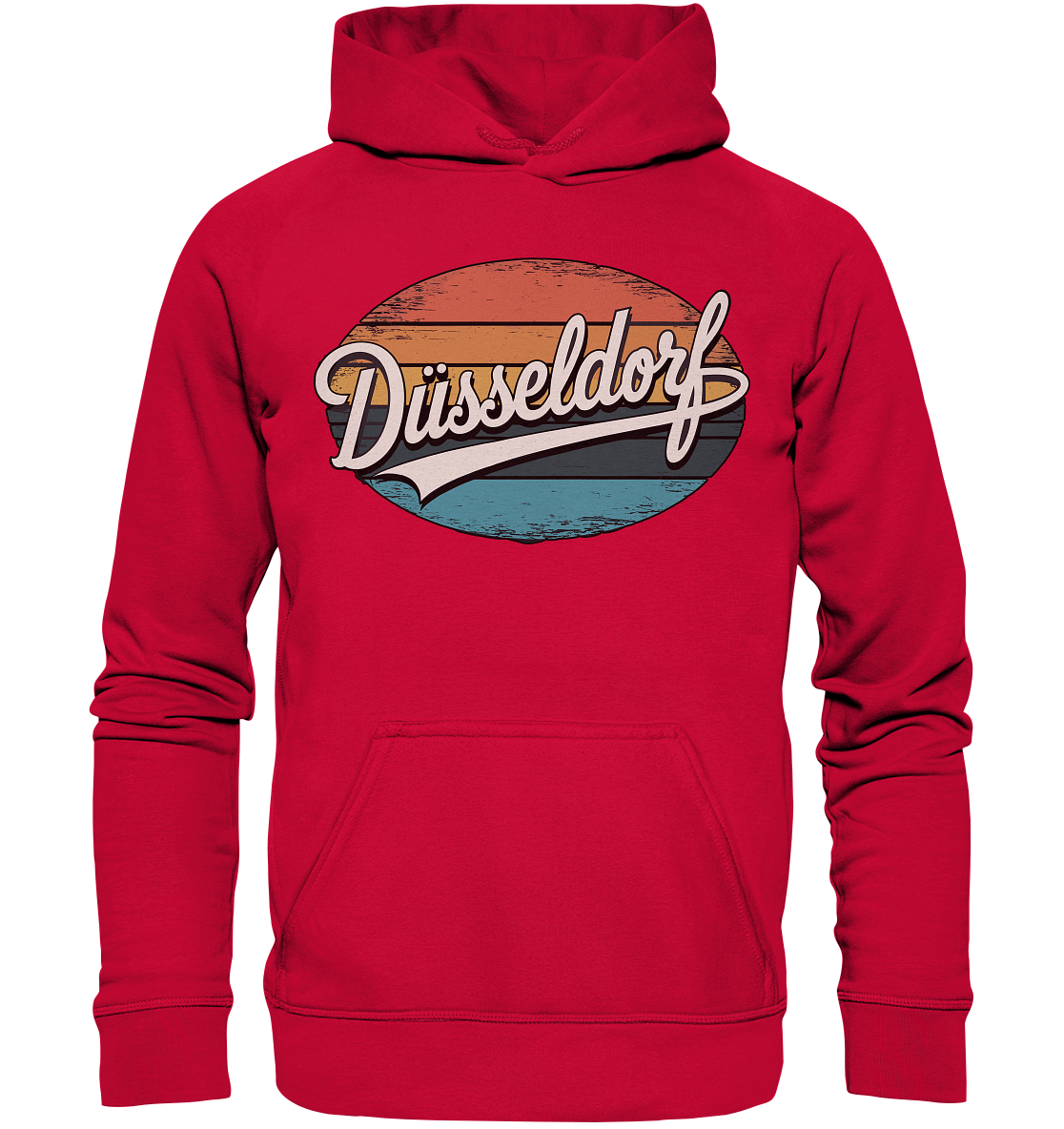 Düsseldorf Logo Retro – Stilvolle Nostalgie trifft modernen Look - Basic Unisex Hoodie