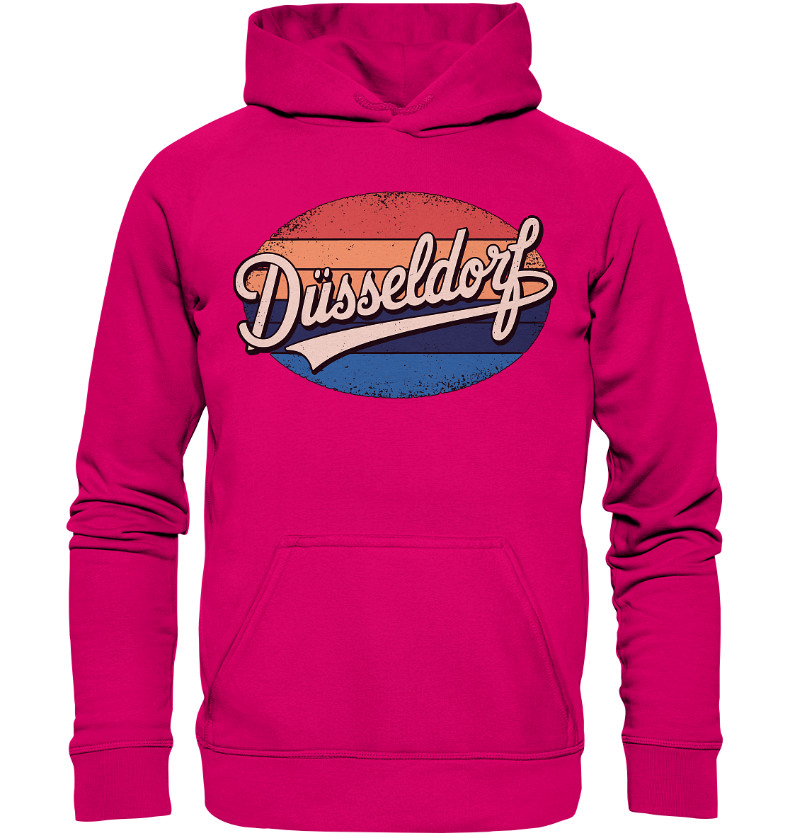 Düsseldorf Logo Retro – Stilvolle Nostalgie trifft modernen Look - Basic Unisex Hoodie