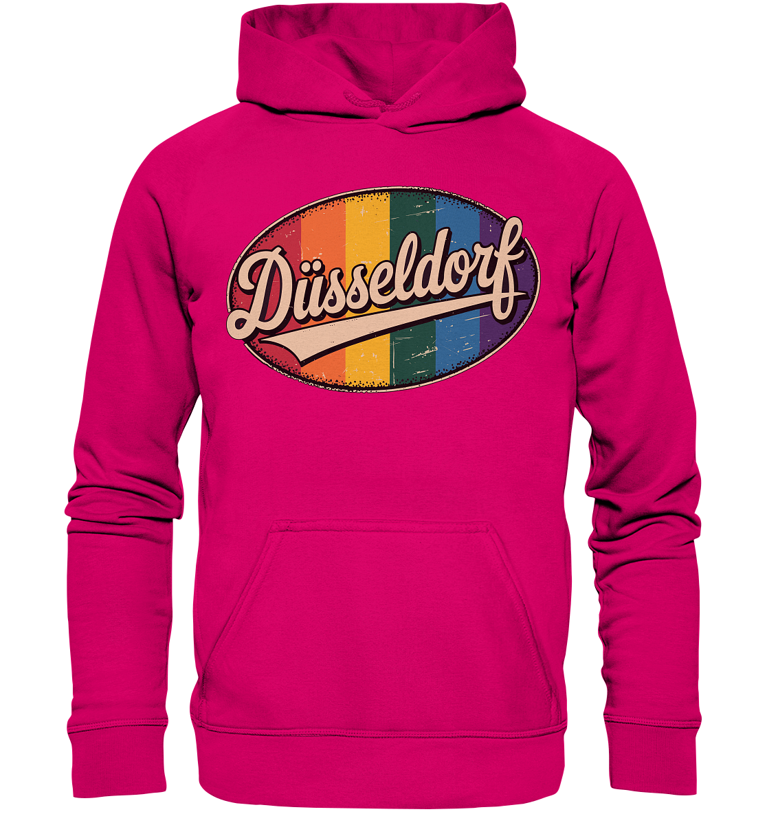 Düsseldorf Logo Retro – Stilvolle Nostalgie trifft modernen Look - Basic Unisex Hoodie