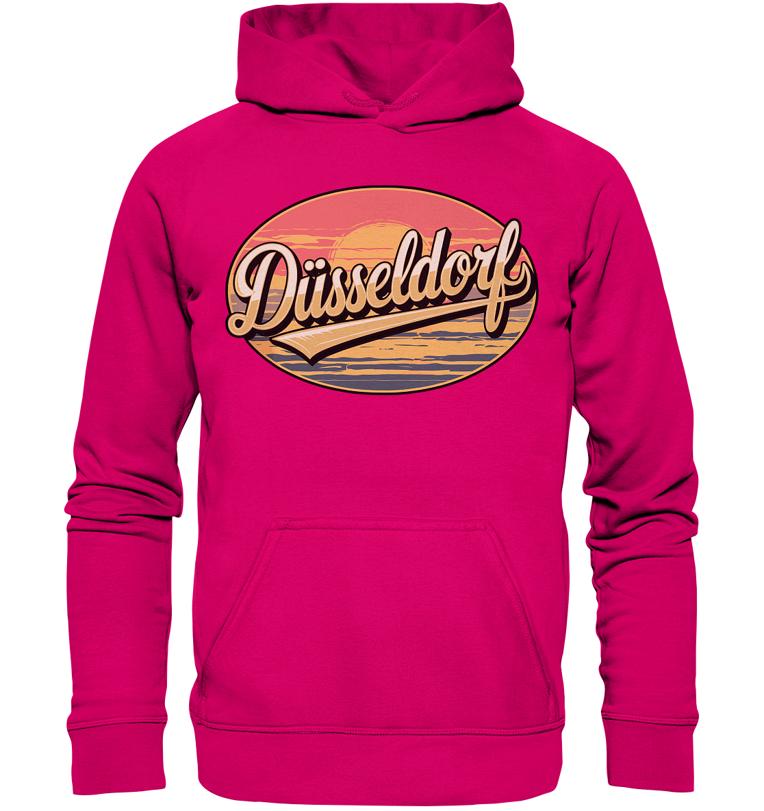 Düsseldorf Logo Retro – Stilvolle Nostalgie trifft modernen Look - Basic Unisex Hoodie